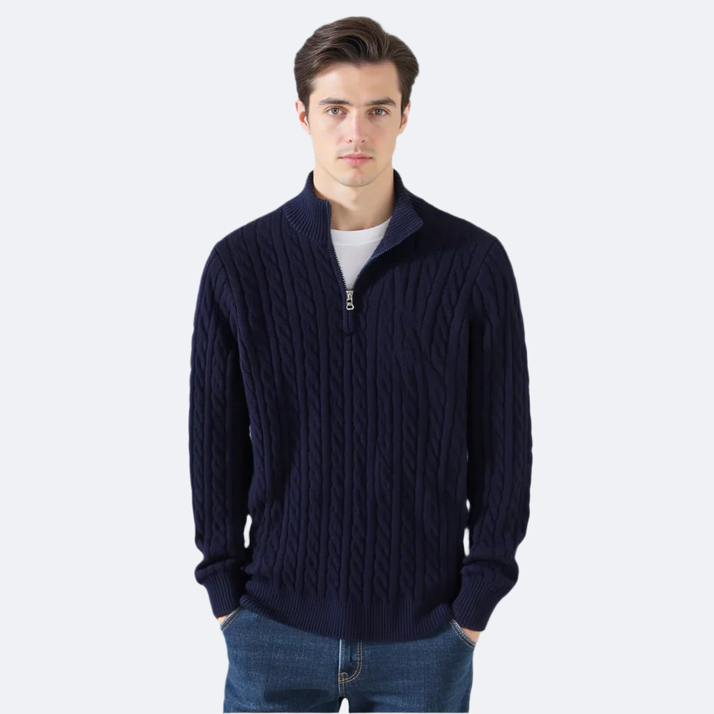 Ravello Zipped Cable Sweater