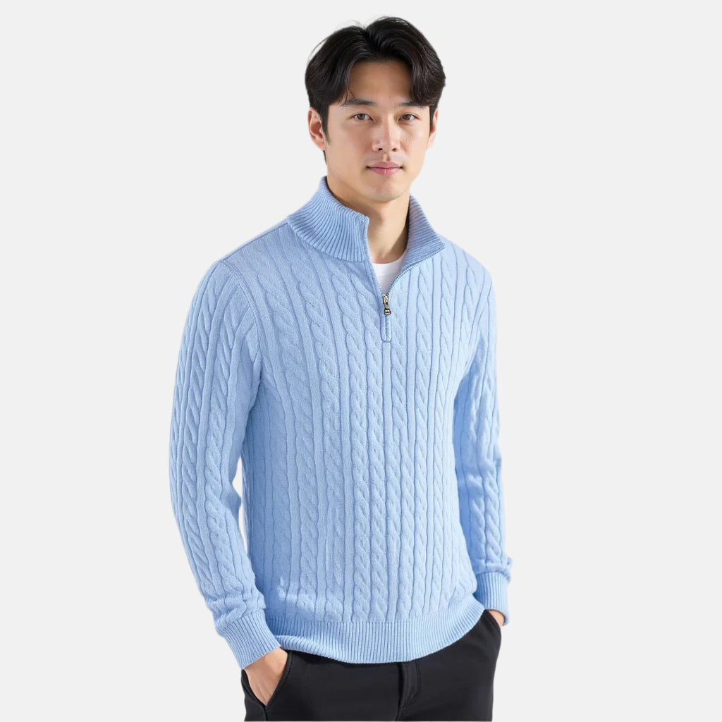Ravello Zipped Cable Sweater