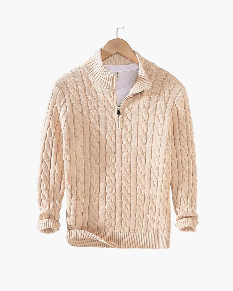 Ravello Zipped Cable Sweater