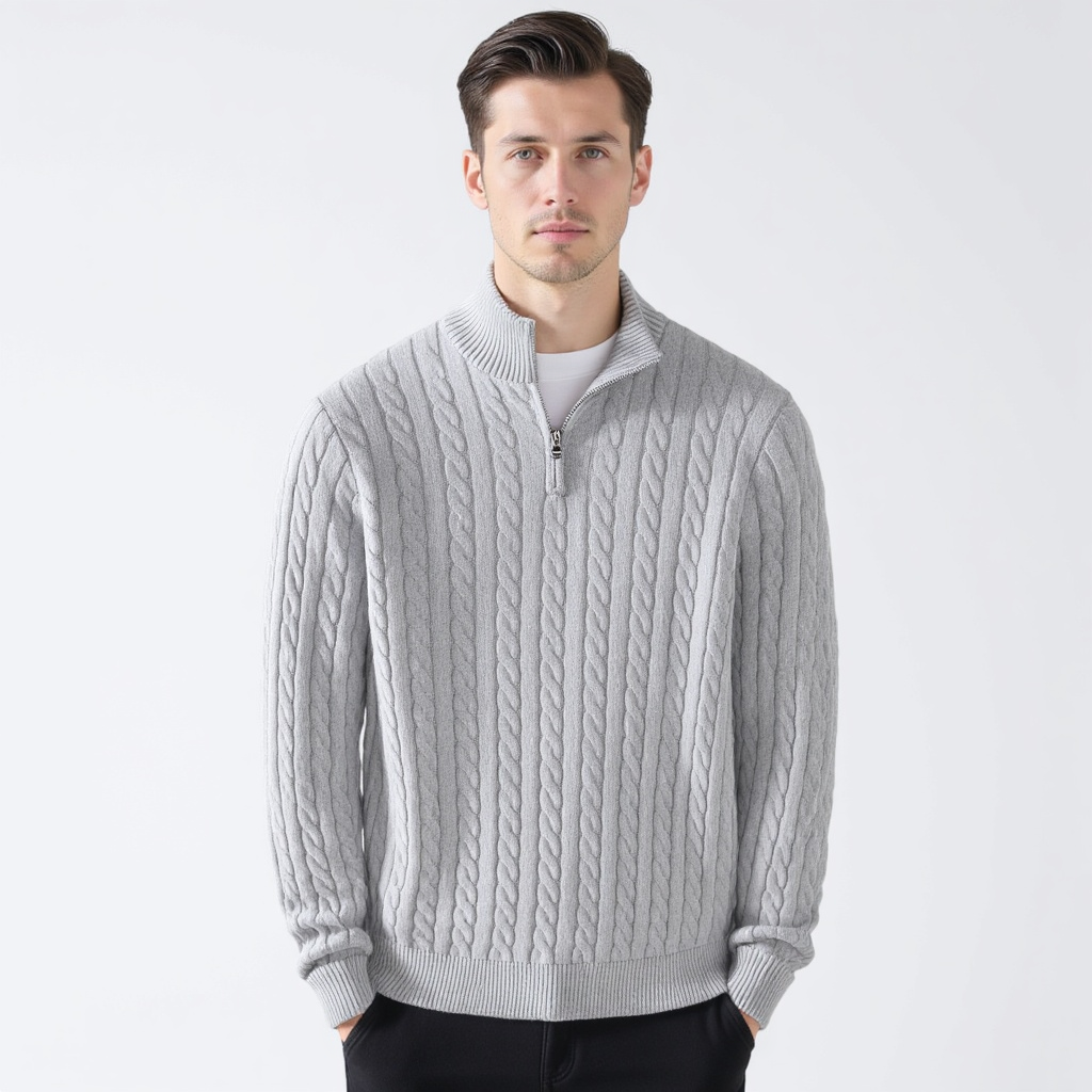 Ravello Zipped Cable Sweater